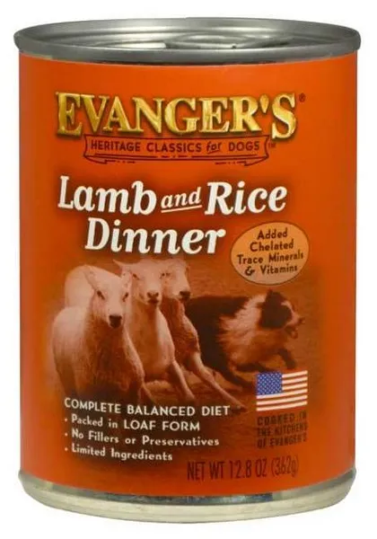 12/12.5oz Evanger's Complete Classic Lamb & Rice Dinner For Dogs - Food